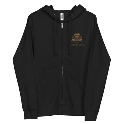 Republique D'Haiti  - Unisex fleece zip up hoodie