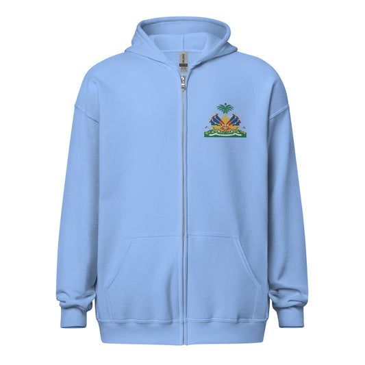 Haiti's Coat of Arms Unisex heavy blend zip hoodie