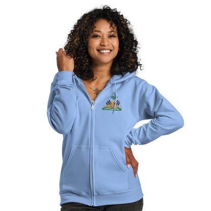 Haiti's Coat of Arms Unisex heavy blend zip hoodie