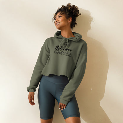 Bèl Fanm Kreyòl Crop Hoodie