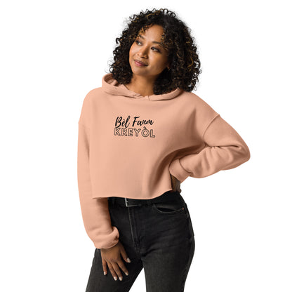 Bèl Fanm Kreyòl Crop Hoodie